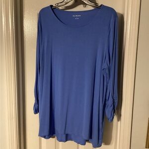 Kim Rogers long stretchy tunic sky blue. Size L